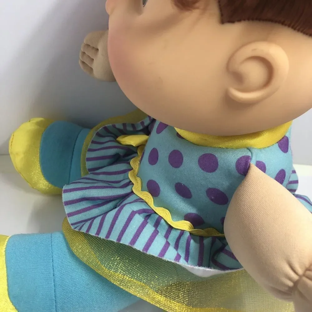 2011 Cabbage Patch Kid Tea Party Toddler Red Hair Green Eyes Polka Dot Dress